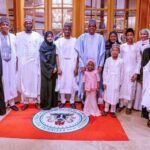 PHOTOS: Buhari, family celebrate Eid-el Kabir in State House