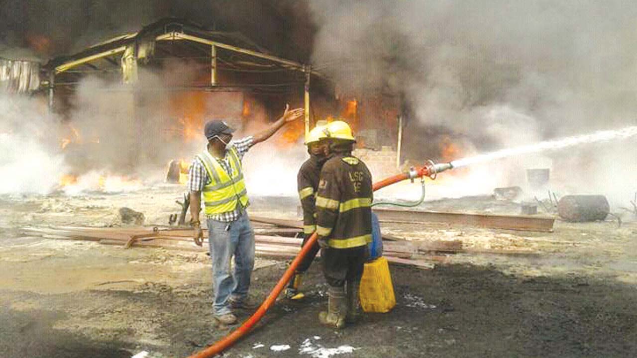 Fire guts 11 impounded vehicles in LASTMA Yard