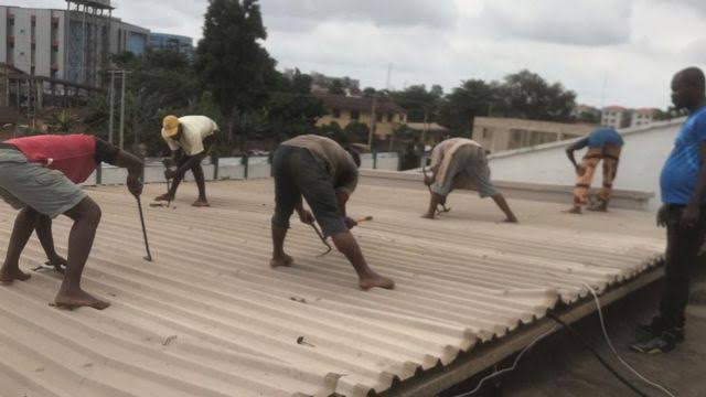 Breaking: Edo House of Assembly roof removed