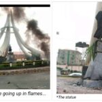 #EndSARS: Protesters set Zik’s statue ablaze in Anambra