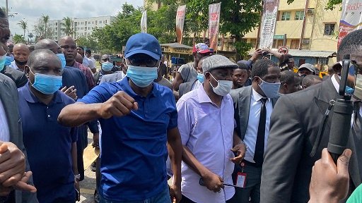 pictures: Lagos Gov, Sanwo-Olu, Commissioners join #EndSARS protest