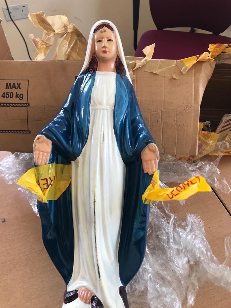 NDLEA intercepts drugs concealed in statue of Mary, auto spare parts