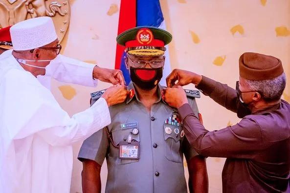Buhari decorates Chief of Army Staff with new rank