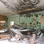 ein verlassenes Klassenzimmer der Highschool 3